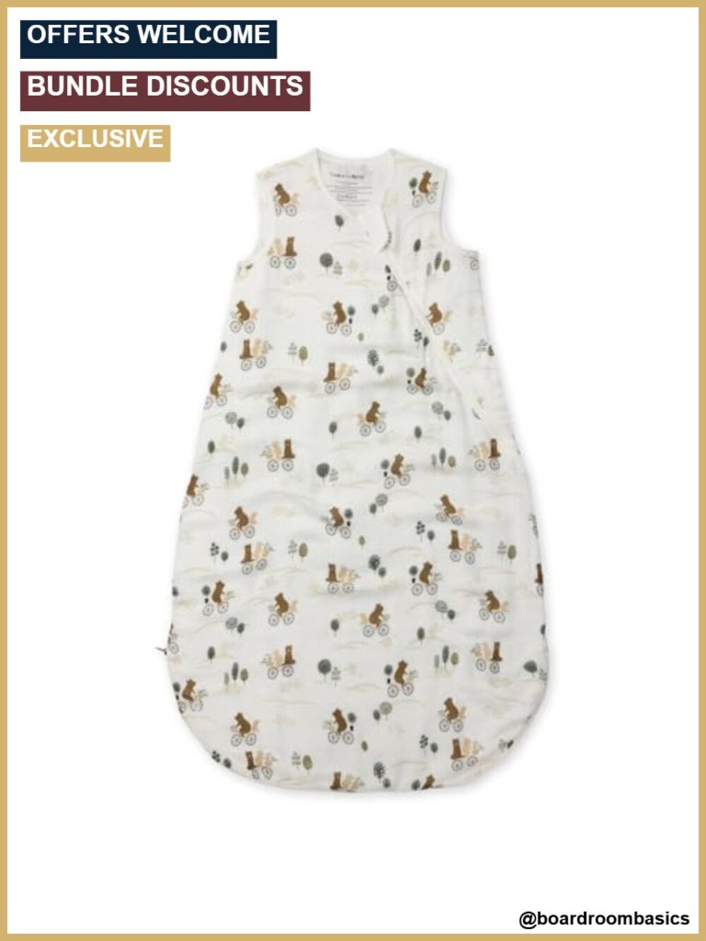 Muslin Wearable Sleep Bag 0.5 TOG 2-Way Zipper Infant Toddler Sleep Sack